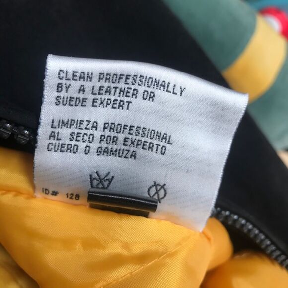 Suede Jacket . Size: Extra Large {46-48} . Varsity Full Zip . Green Bay Packers - Picture 8 of 8